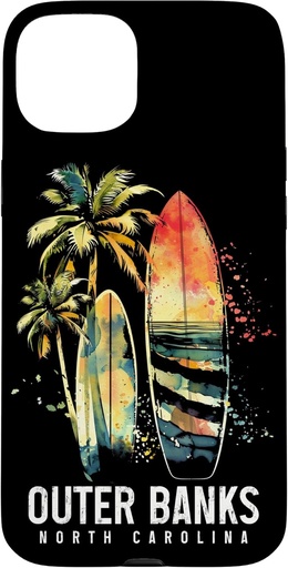 Carcasa Outer Banks North Carolina Surf Vintage Surfer pentru iPhone 15 Plus
