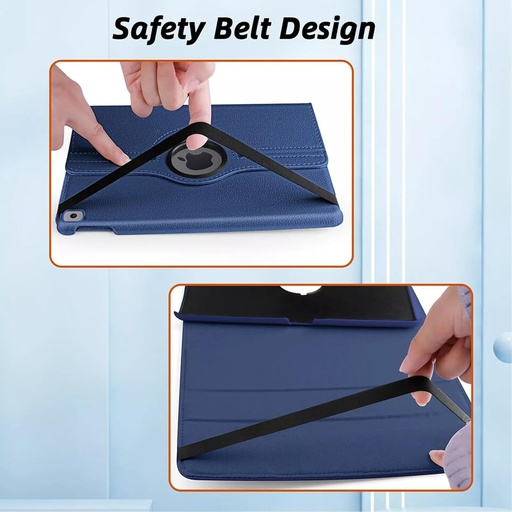 Husa de protectie pentru iPad Air 27,9 cm (11 inch) M3/M2 (2025/2024), croiala subtire, piele PU premium, rotatie la 360 de grade, husa de protectie cu functie automata de activare/repaus, albastra