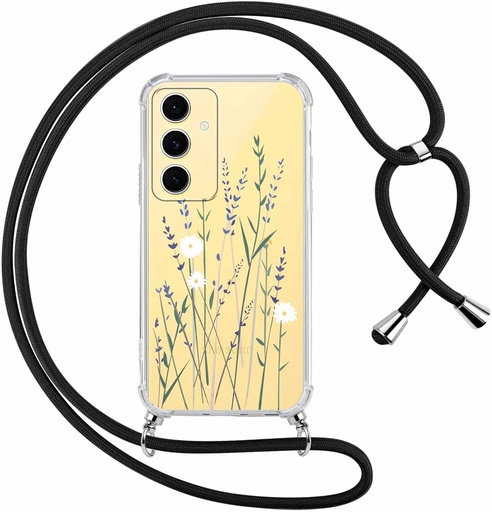 Husa de telefon Yoedge cu curea pentru Samsung Galaxy S24 FE 5G 6.7" Husa transparenta cu model estetic de marmura si curea crossbody, husa de protectie moale TPU + PC rezistenta la socuri pentru Samsung S24 FE, 03