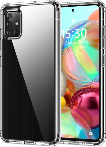 Husa HOOMIL Crystal Clear pentru Samsung Galaxy A51 4G, husa de telefon transparenta anti-ingalbenire, husa de protectie rezistenta la socuri - Transparenta