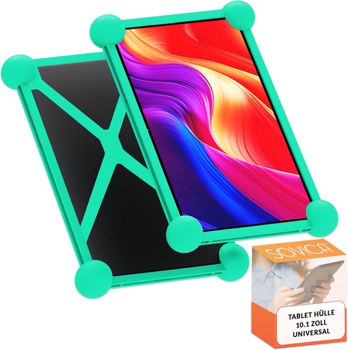 Husa universala din silicon pentru tableta de 10 inch, compatibila cu toate tabletele de 10 inch de pe piata (rosu)